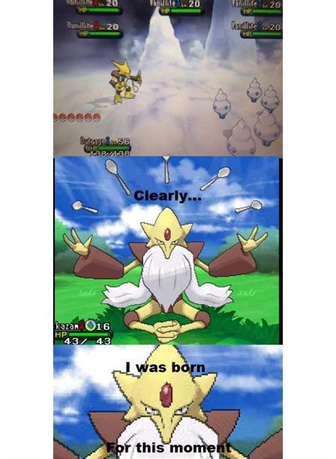 why does alakazam hold spoons.